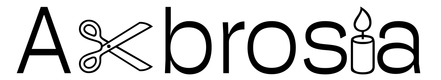 A gif of the word 'Ambrosia' with shuffling glyphs replacing the letters.